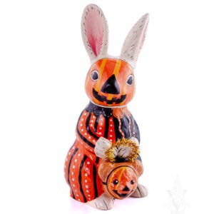 Jack O'Lantern Bunny with Bear Bag