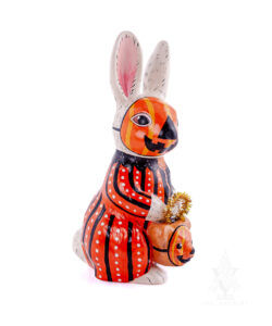 Jack O'Lantern Bunny with Bear Bag