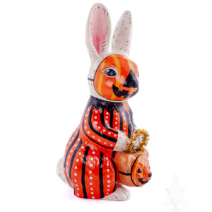 Jack O'Lantern Bunny with Bear Bag