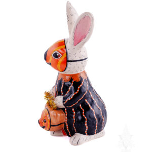 Jack O'Lantern Bunny with Bear Bag