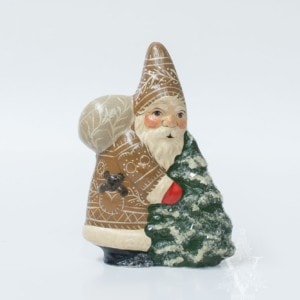 Gingerbread Santa with Tree and Teddy