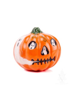 Pumpkin with Ghosts & Tendrils