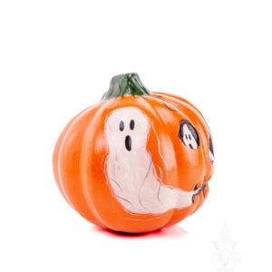 Pumpkin with Ghosts & Tendrils