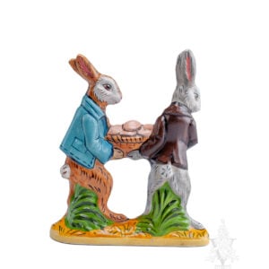 Two Rabbits Carrying Egg Basket