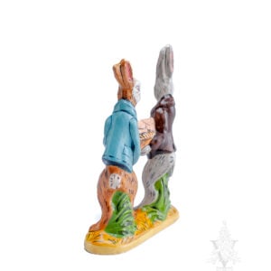 Two Rabbits Carrying Egg Basket
