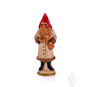 German Father Christmas with White Coat and Red Hood