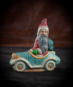 Santa in Blue Roadster