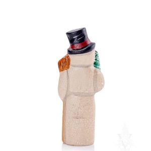 Snowman with tree and broom