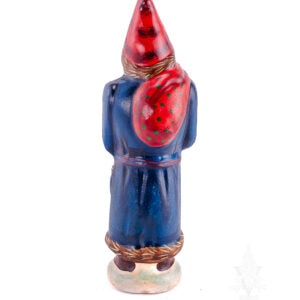 Father Christmas in Blue Coat Carrying Lantern