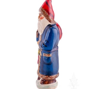 Father Christmas in Blue Coat Carrying Lantern