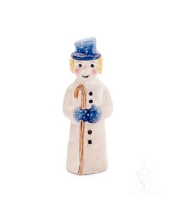 Snow Man with Blue Hat