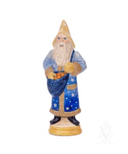 Blue Father Christmas with Stars