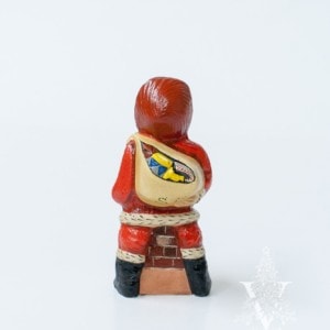 Santa Pushing Sack into Chimney