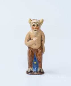 Tiny Santa in a Krampus Costume