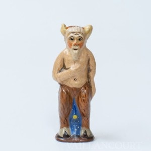 Tiny Santa in a Krampus Costume