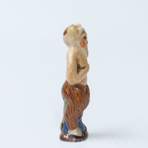 Tiny Santa in a Krampus Costume