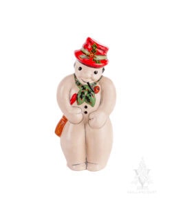Snowman with Coal in Red Hat