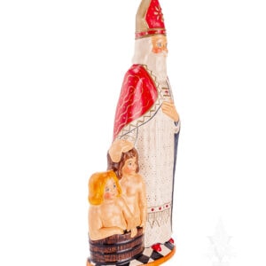 Saint Nick with Two Children in Barrel