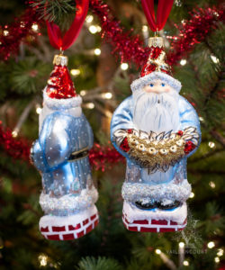 Santa in Blue with Swag