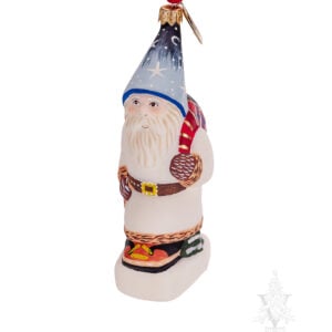 STRIDING FATHER CHRISTMAS WITH TARTAN SACK
