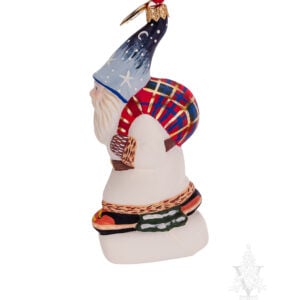 STRIDING FATHER CHRISTMAS WITH TARTAN SACK