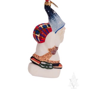 STRIDING FATHER CHRISTMAS WITH TARTAN SACK