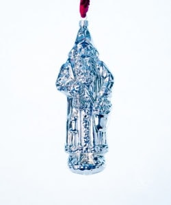 Decorative Silver Father Christmas