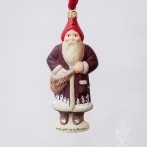 8th Day of Christmas Matte Ornament