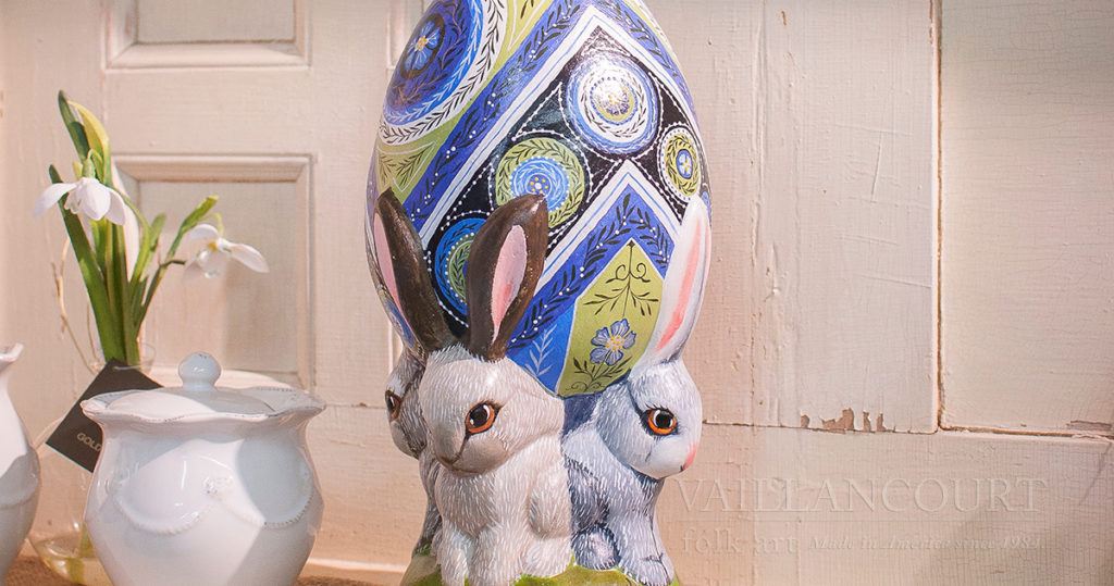 Chalkware Eggs For Spring by Vaillancourt Folk Art in Sutton, MA