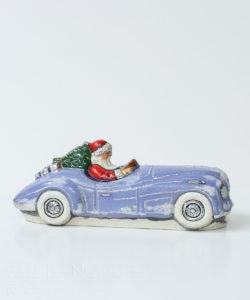 Santa in Jaguar with Bergdorf Gifts