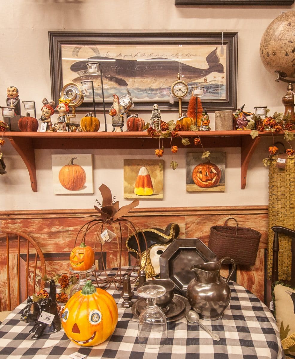 Fall Decorations at Vaillancourt Folk Art in Sutton, MA