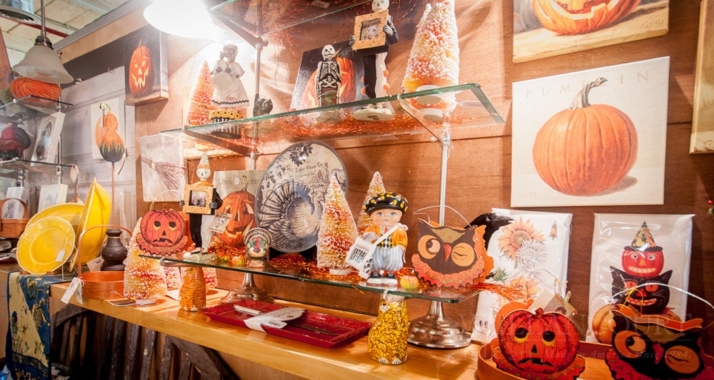 Fall Decorations at Vaillancourt Folk Art in Sutton, MA