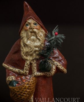 One of Judi Vaillancourt's original Chalkware Santa designs from the early 1980s.