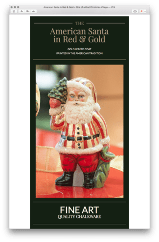 Vaillancourt Folk Art eNewsletter email broadcast