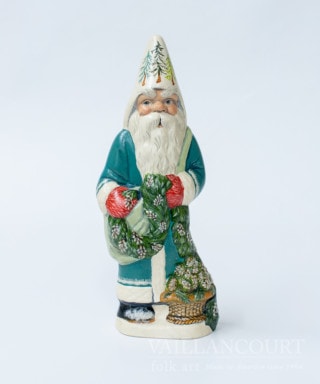 Santa Unwrapping Colonial Garland, VFA Nr. 17038