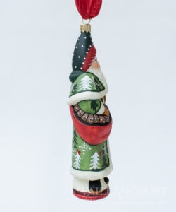 Forest Santa with Pinecones Ornament