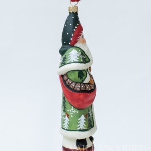 Forest Santa with Pinecones Ornament