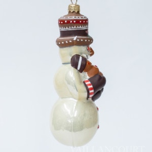Pearlized Snowman with Gingerbread Ornament