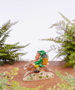 Irish Santa Gnome Riding Rabbit