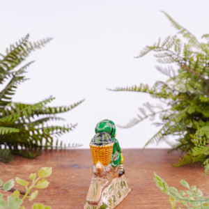 Irish Santa Gnome Riding Rabbit