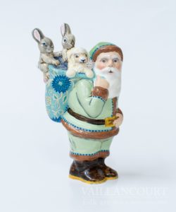Colonial Santa with Bunnies