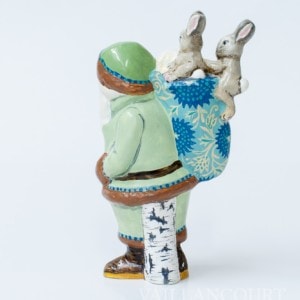 Colonial Santa with Bunnies