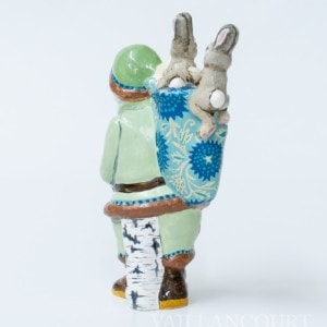 Colonial Santa with Bunnies