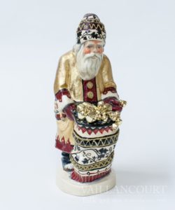 Gold Coated Father Christmas with Dark Sack of Bells