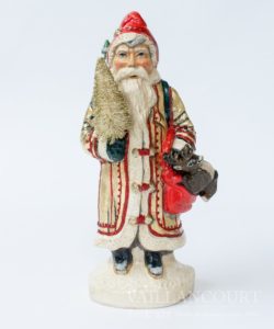 Gold Father Christmas With Bag O' Deer