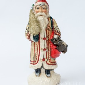 Gold Father Christmas With Bag O' Deer