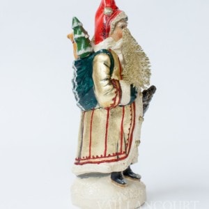 Gold Father Christmas With Bag O' Deer