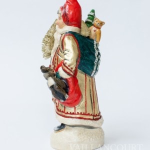 Gold Father Christmas With Bag O' Deer