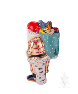 Gold Checked Santa with Sack of Toys