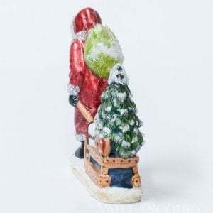 Glimmer Santa Pulling Sled with Tree